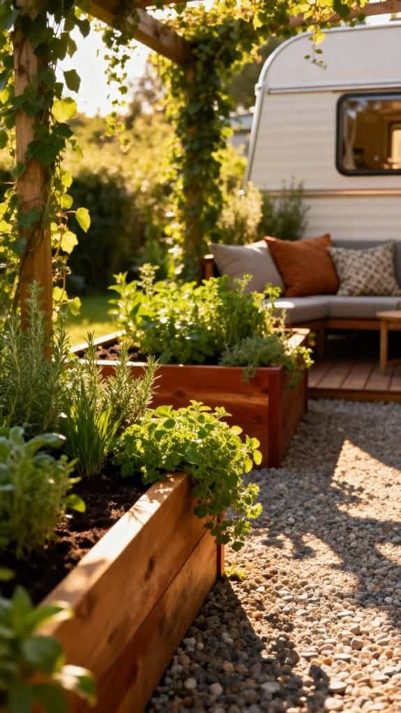 compact herb garden design