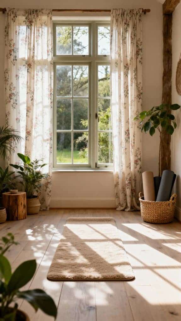 cottage style yoga sanctuary