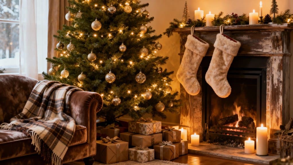 cozy christmas living room decor
