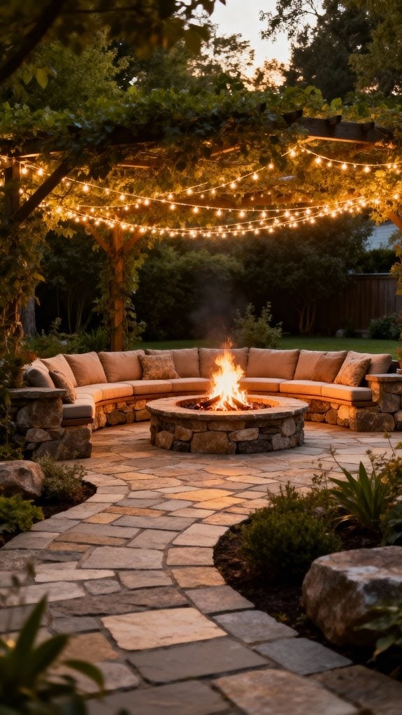 cozy fire pit patio
