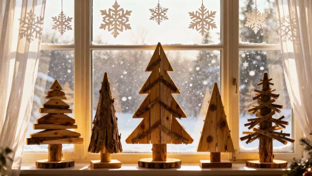 cozy holiday window display