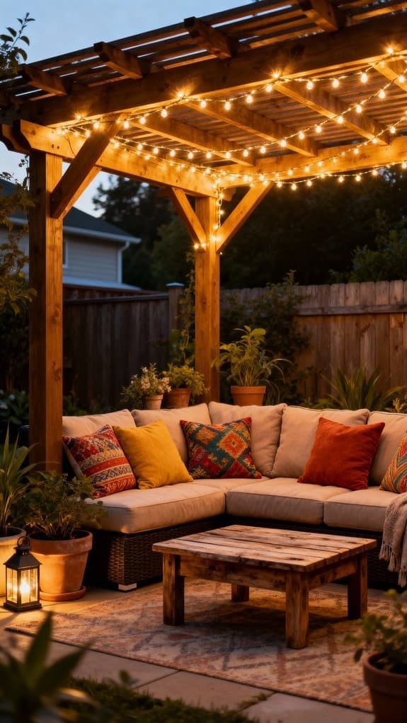 cozy outdoor patio setup