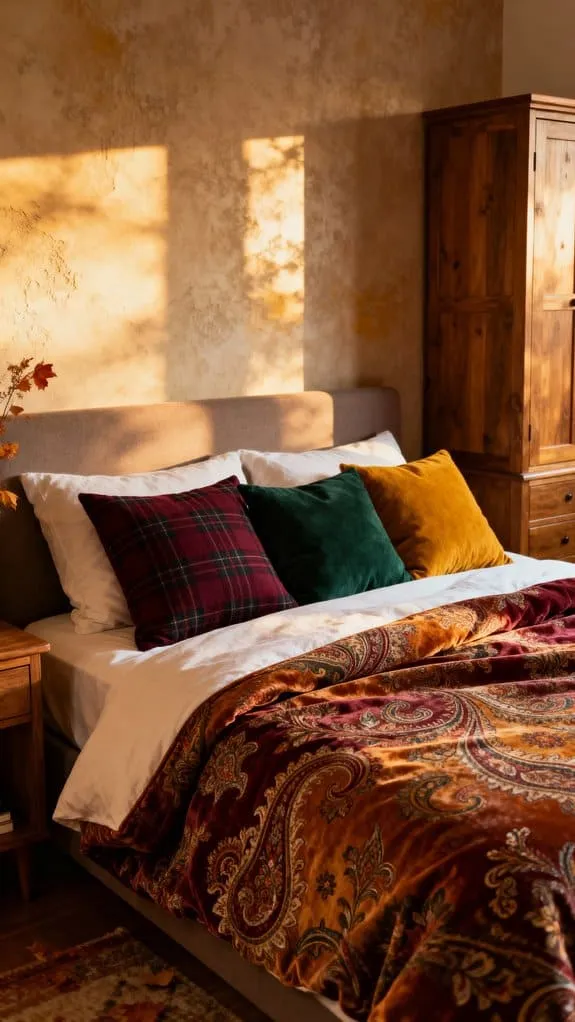 cozy paisley and plaid