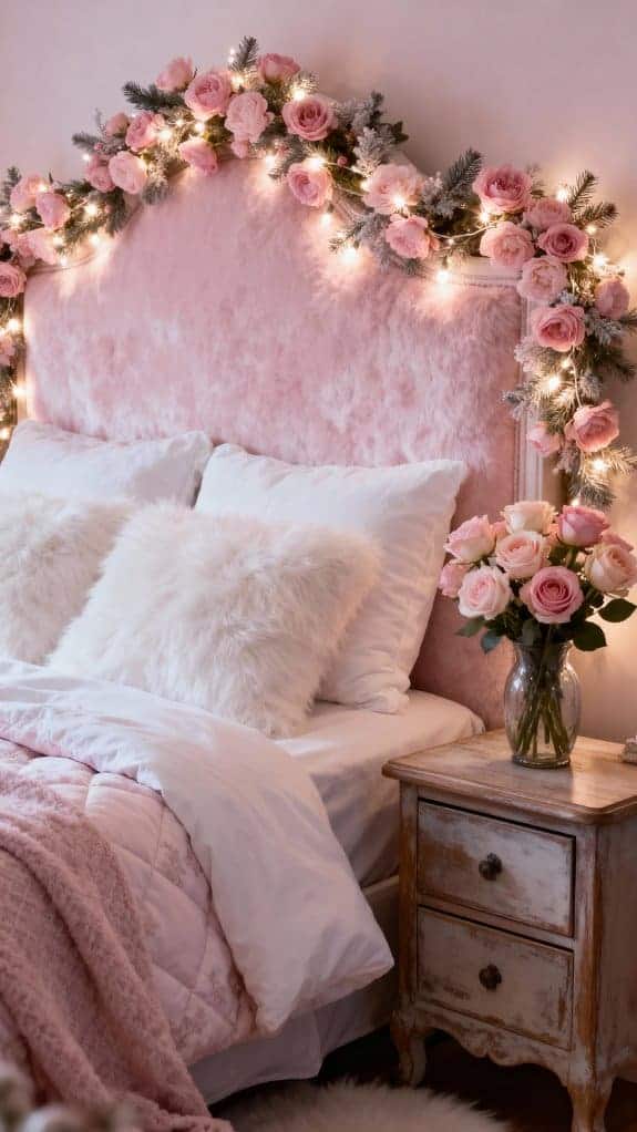 cozy romantic pink garland
