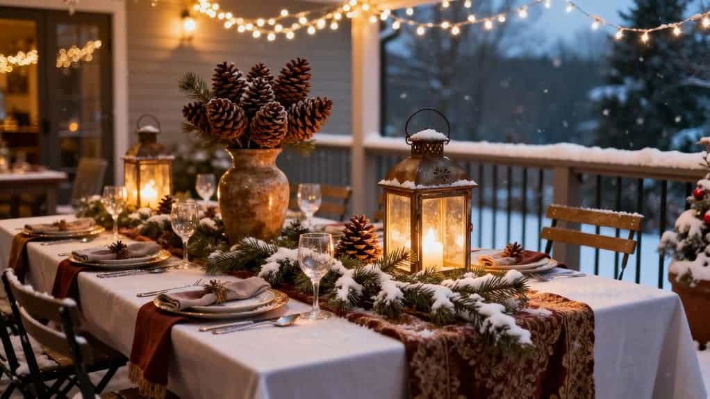 cozy winter patio gathering