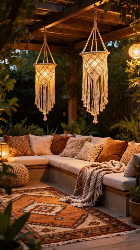 eclectic boho outdoor retreat