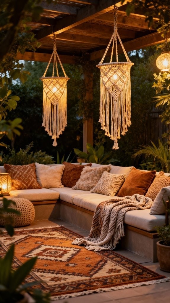 eclectic boho outdoor retreat