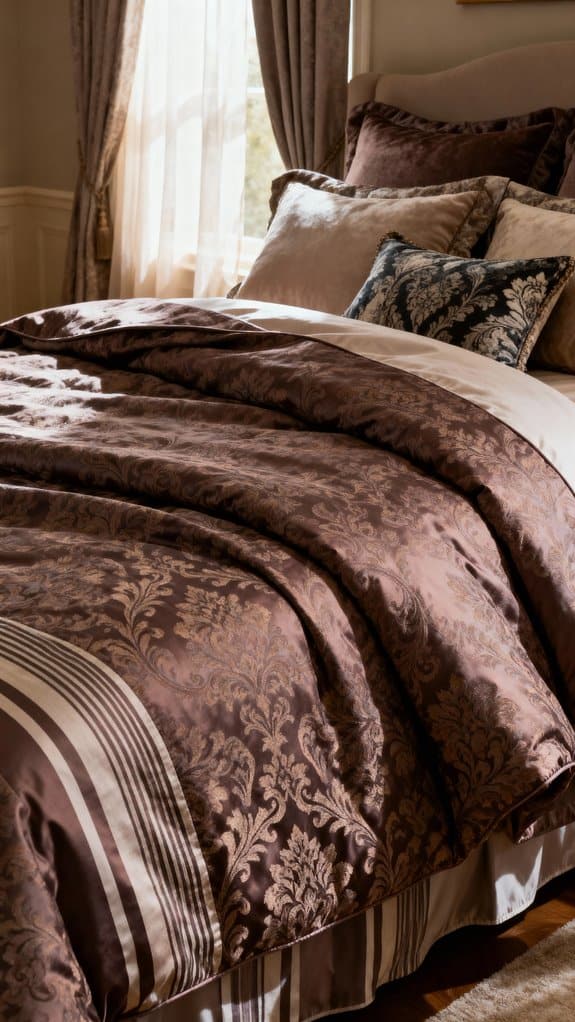 elegant damask and stripes