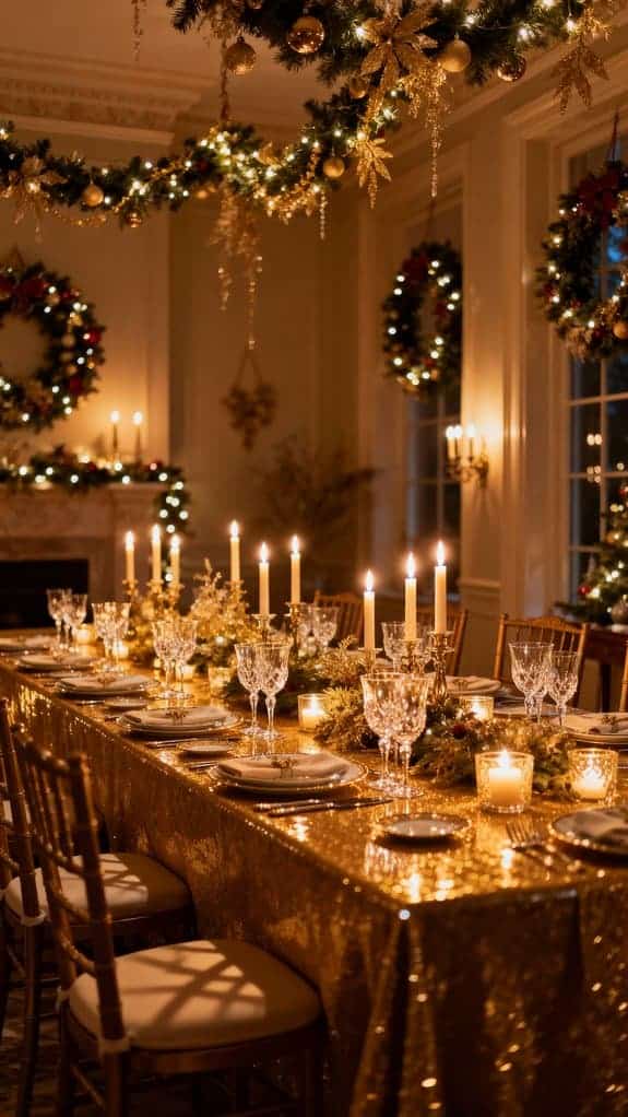 elegant gold accented dining