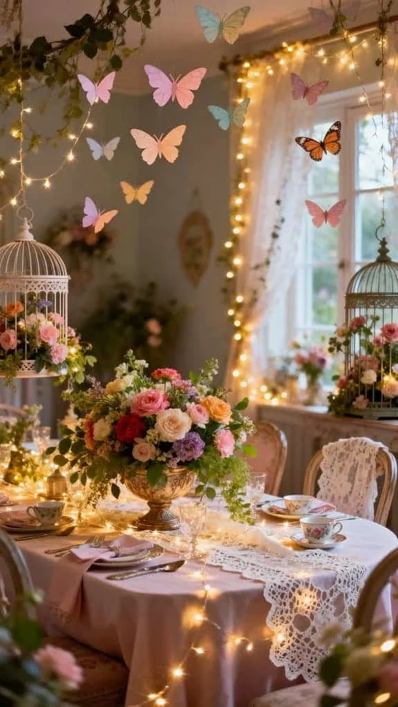 enchanting butterfly floral decor