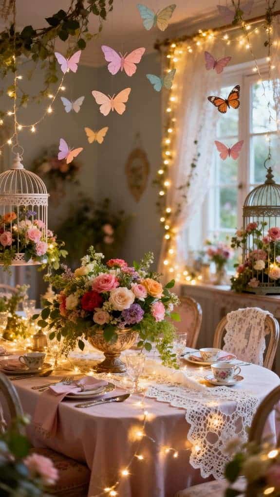 enchanting butterfly floral decor