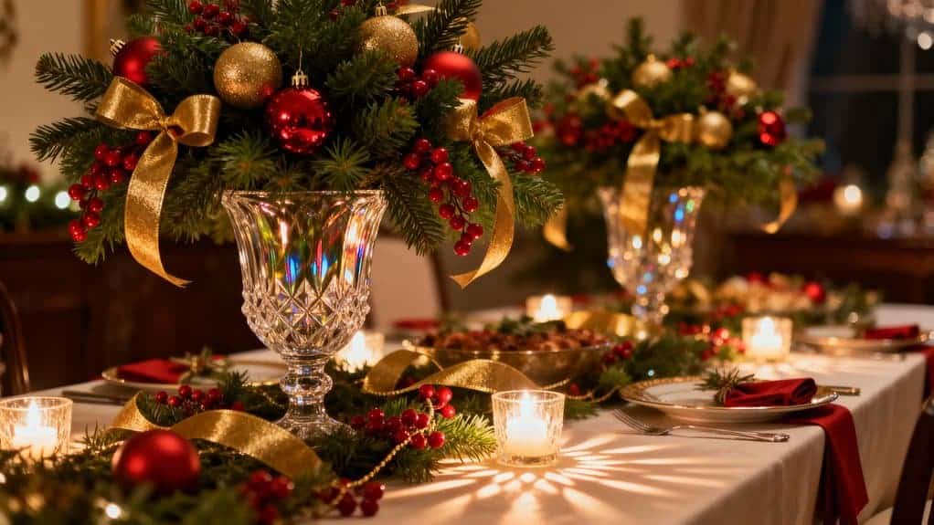 festive buffet table decor