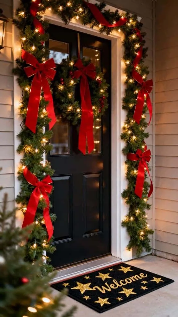 festive holiday entryway decor