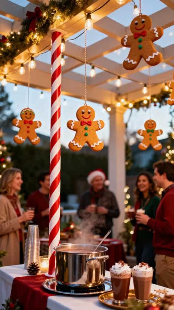 festive outdoor cocoa party