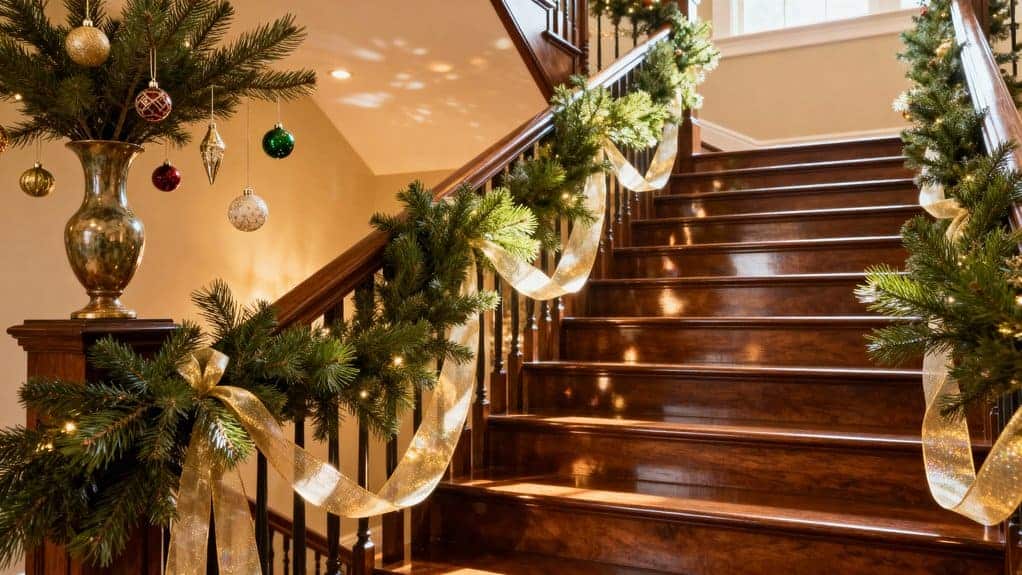 festive pine decor display