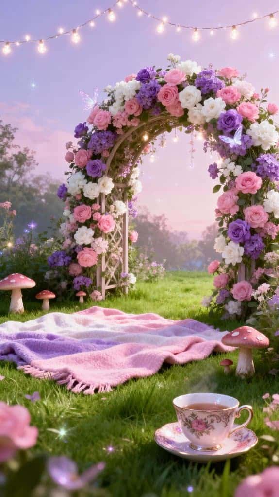 flower archway picnic bliss