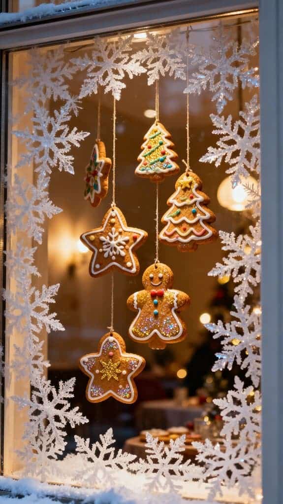 frosted snowflakes and cookies