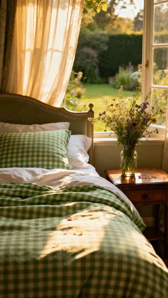 garden inspired gingham retreat