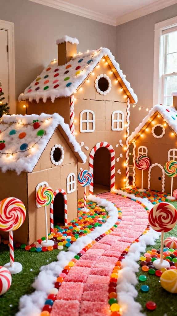giant cardboard gingerbread houses
