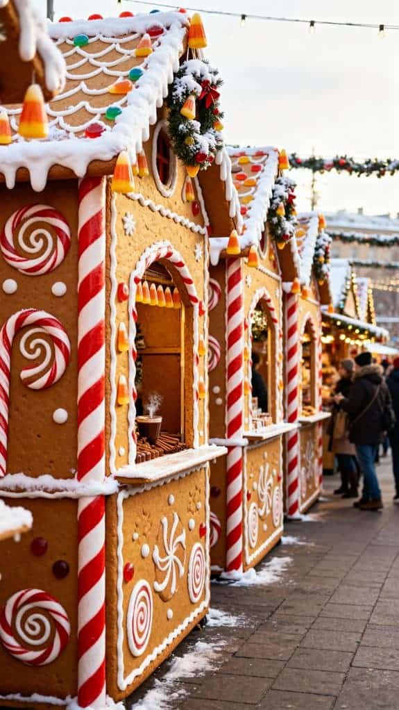 gingerbread booths festive atmosphere