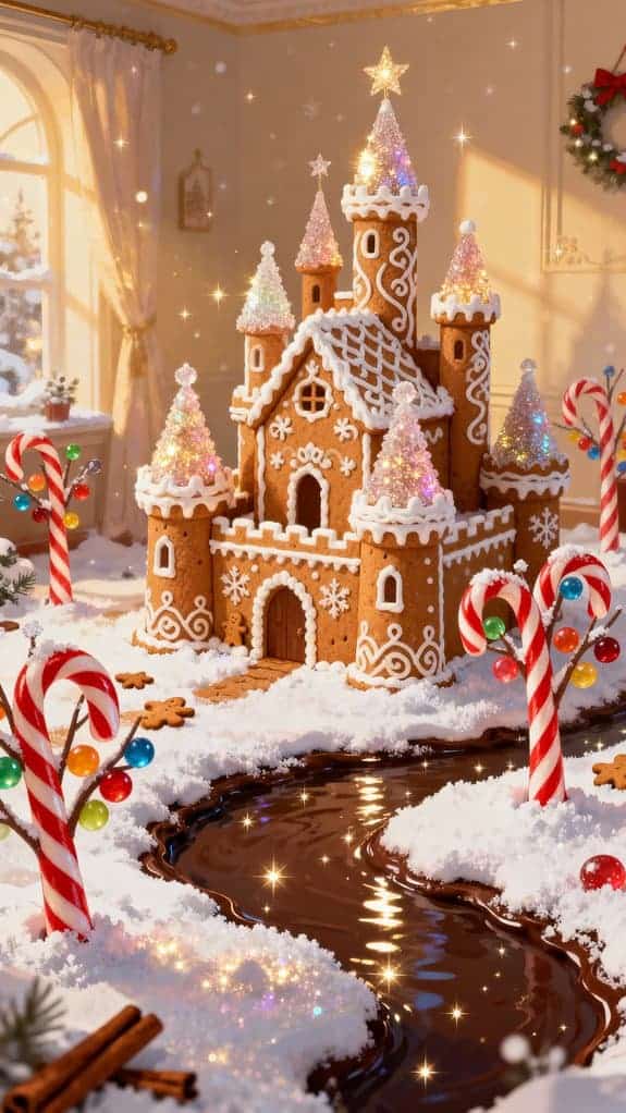 gingerbread castle candy trees