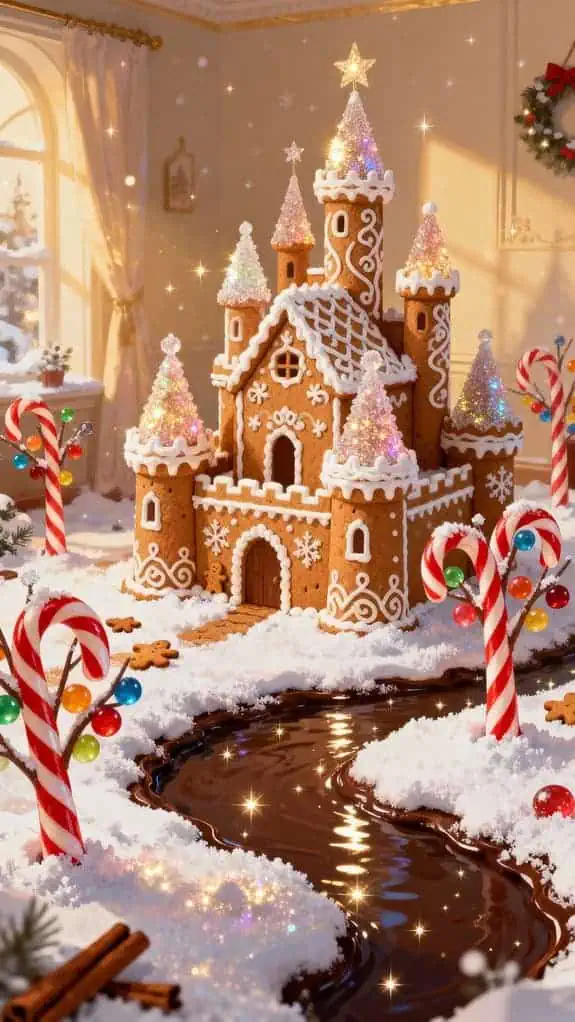 gingerbread castle candy trees