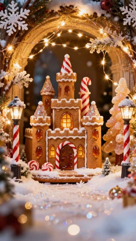 gingerbread castle holiday diorama