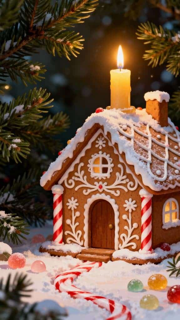 gingerbread chalet holiday display