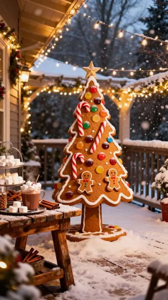 gingerbread cocoa patio wonderland