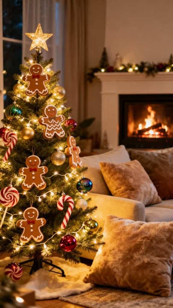 gingerbread ornaments twinkling joyfully