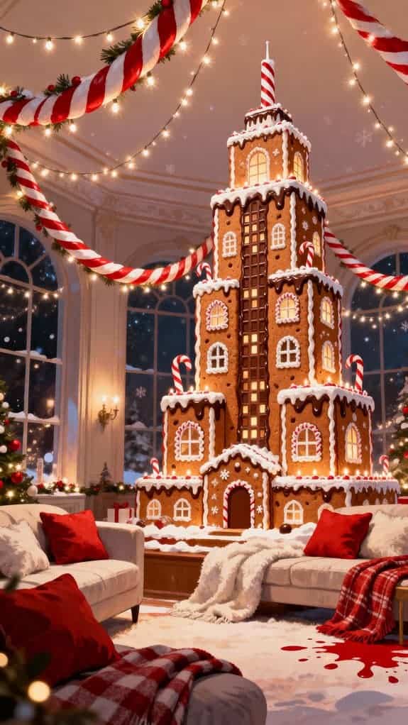 gingerbread skyscraper holiday decor