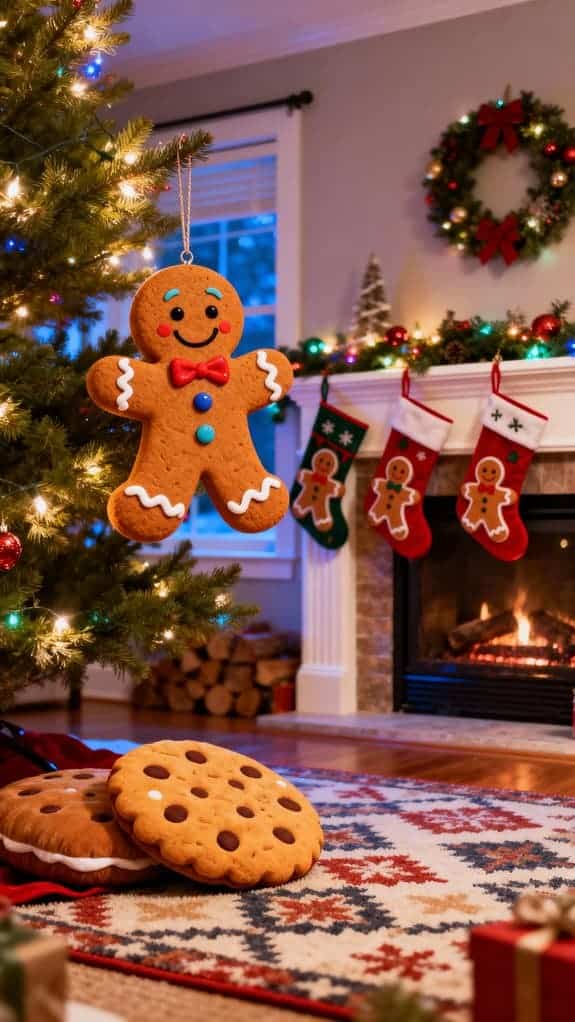 gingerbread stockings and cushions