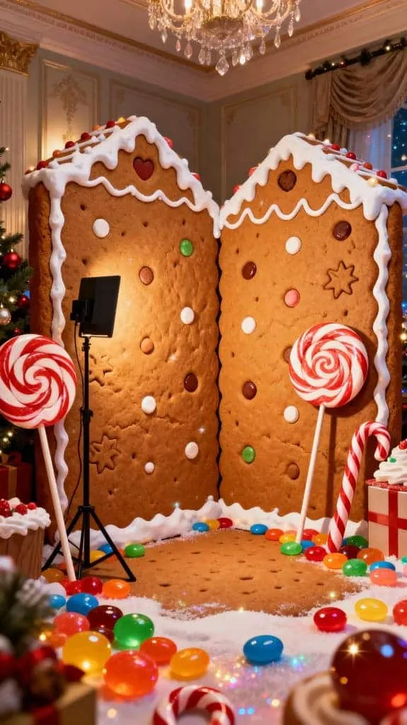 gingerbread themed photo booth