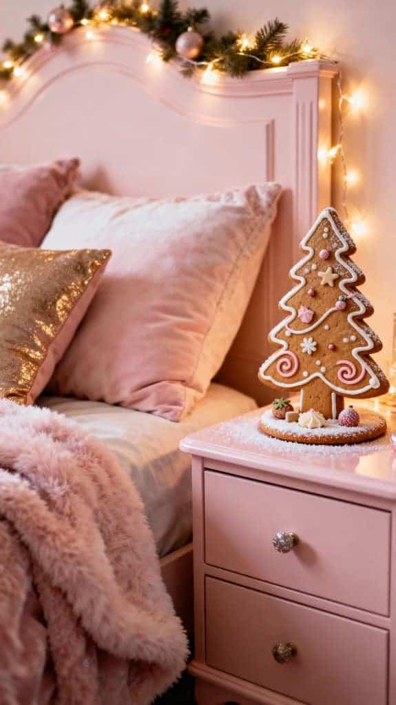 gingerbread tree nightstand decor