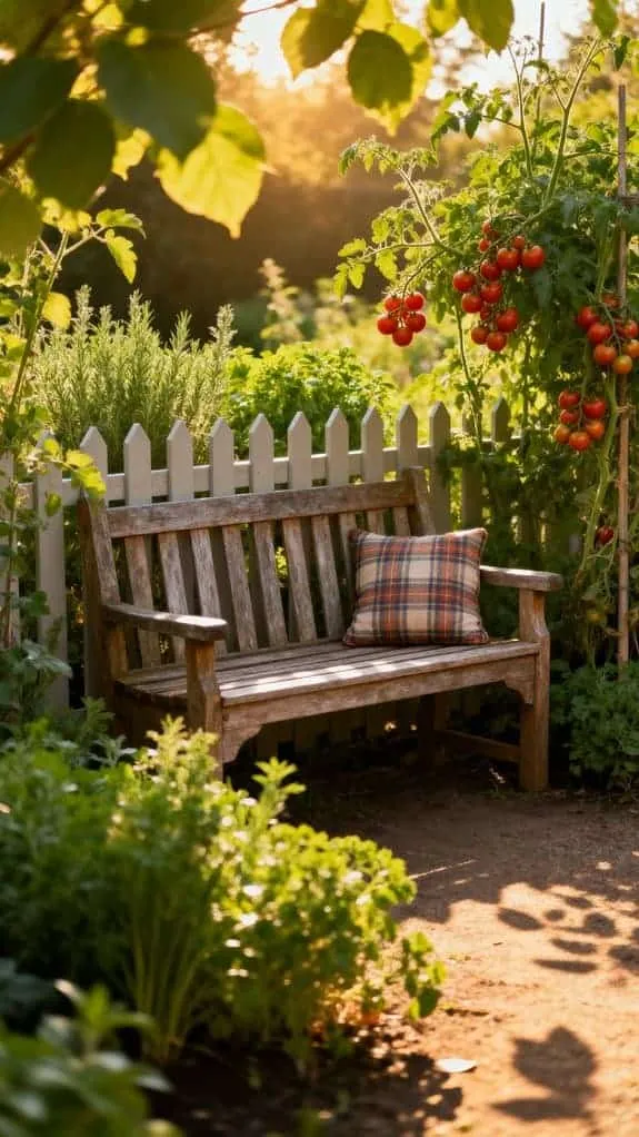 herb filled garden retreat