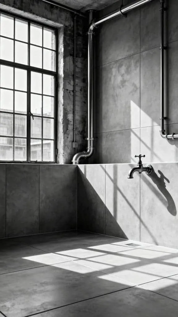 industrial chic bathroom design