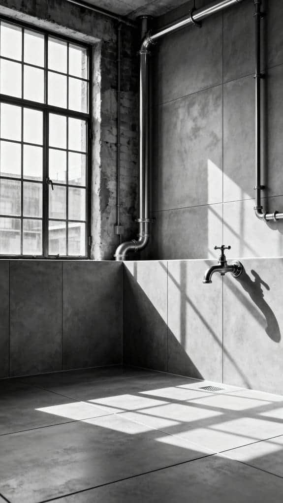 industrial chic bathroom design