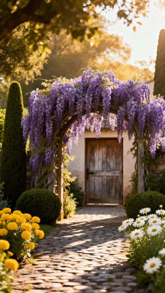 inviting garden entry arch