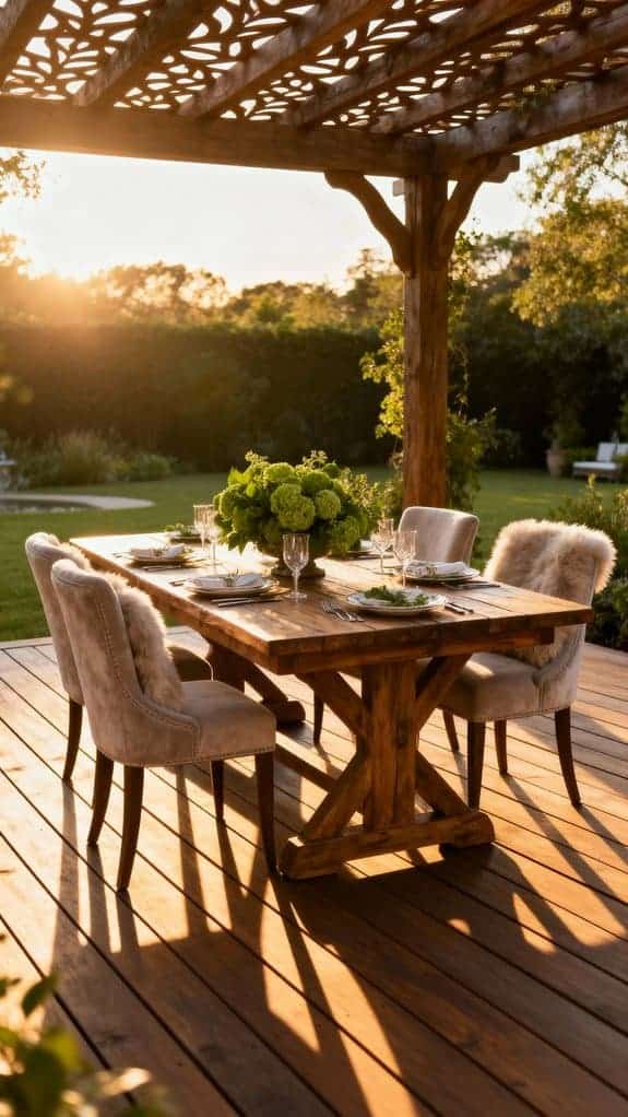 inviting outdoor dining oasis