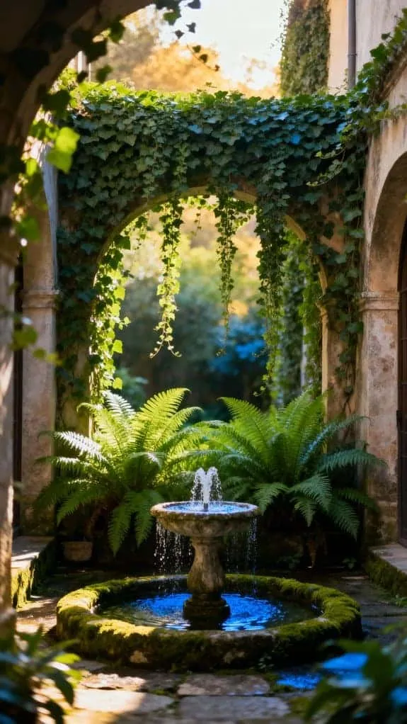 lush courtyard tranquil oasis