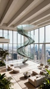 Stunning Designing Luxury Urban Penthouses With High Ceilings Features image