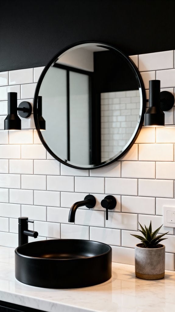 matte black and white elegance