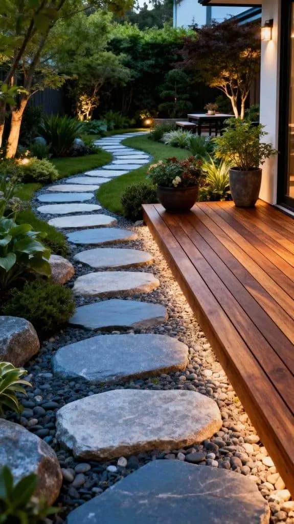 mixed materials outdoor retreat