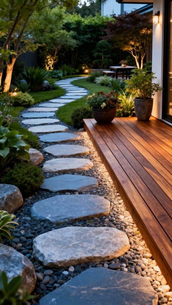 mixed materials outdoor retreat