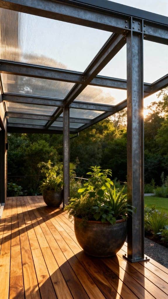modern rustic patio design