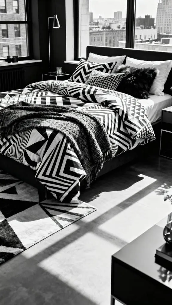 monochrome urban apartment decor