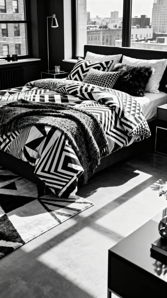 monochrome urban apartment decor