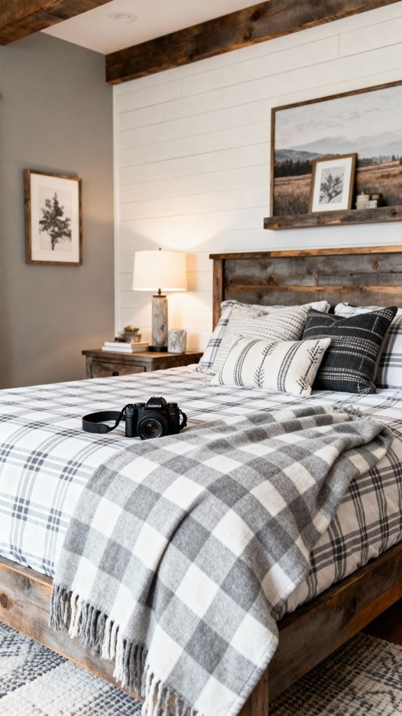 plaid sheets gingham blanket