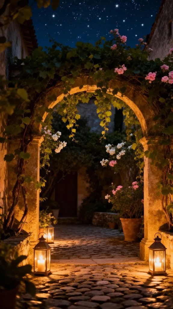 romantic candlelit courtyard retreat