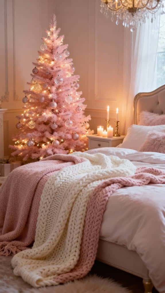 romantic pink holiday decor